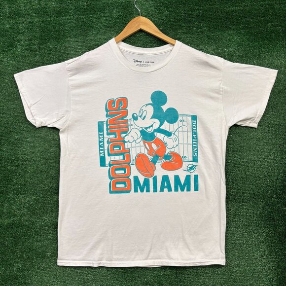 Dolphins x Disney white T-Shirt Size Medium - Picture 1 of 4